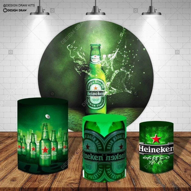 kit Painel redondo + 3 capas Heineken - R$ 150,00 