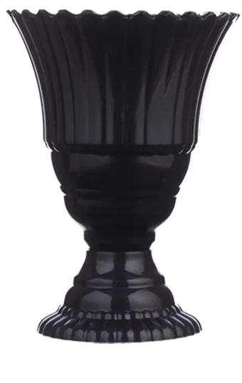 Vaso real preto 20 cm polipropileno (Locação)