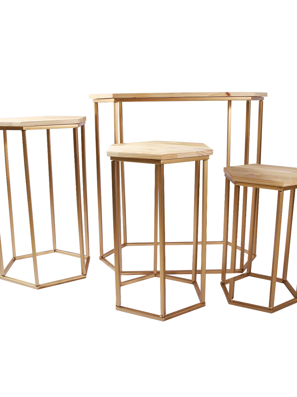 Kit De Mesa Sextavada Para Festa 4 Peças Decoração