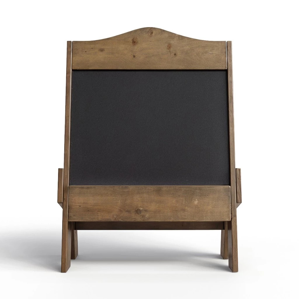 Cavalete Com Lousa De Mesa Rustica Madeira Pinus