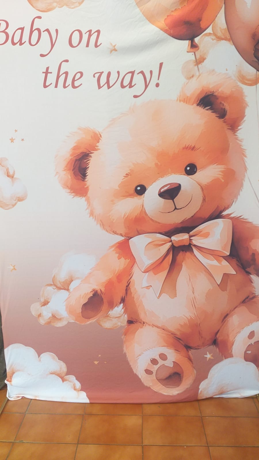 Painel Bebê a caminho 2 m x 1,5 m c/ estrutura